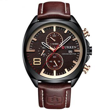 Годинник Curren 8324 (Brown-Black-Gold) 1008-0205 фото