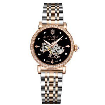 Годинник жіночий Awarder 047 "Де би не була не забуду Дім" (Silver-Gold-Black) 1202-0527 фото