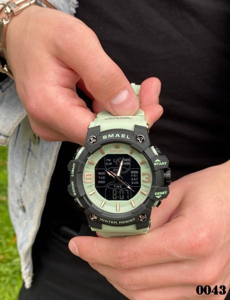 Часы Smael 8049 (Black-Green) 1131-0043 фото
