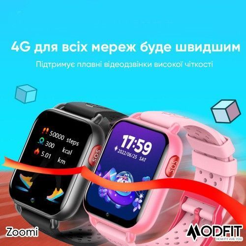 Смарт-годинник дитячий Modfit Zoomi (Pink) 1077-0255 фото