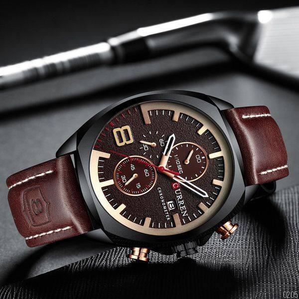 Часы Curren 8324 (Brown-Black-Gold) 1008-0205 фото