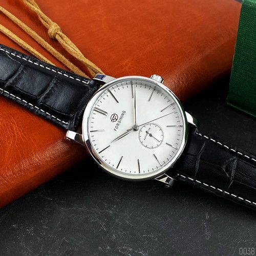Годинник Forsining 8214 (Silver-White-Black) 1059-0038 фото