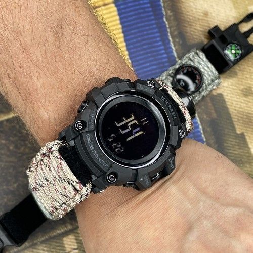 Годинник тактичний Skmei 1356 Tactic Compass (Camo)  1080-2089 фото