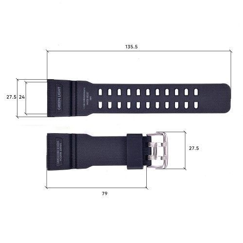 Ремінець для годинника Skmei 1283/ 1277/ 1384 (Black) 1051-0527 фото