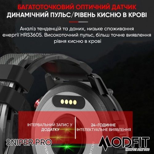 Смарт-годинник Modfit Sniper Pro (All Black) 1077-0218 фото