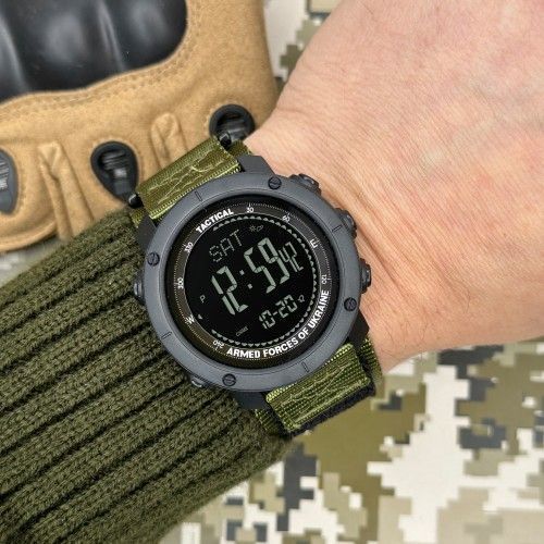 Часы тактические Awarder 036 Nylon (Black-Army Green) 1202-0099 фото