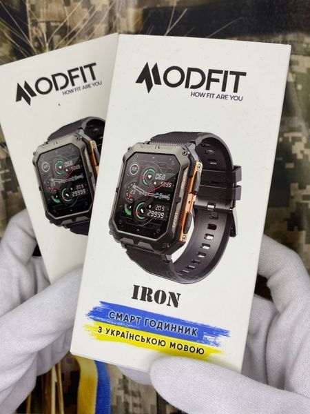 Смарт-годинник Modfit Iron (Black-Orange) 1077-0220 фото