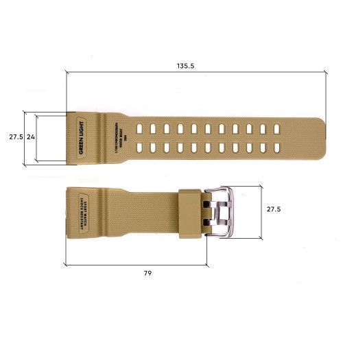 Ремінець для годинника Skmei 1283/ 1277/ 1384 (Khaki) 1051-0529 фото