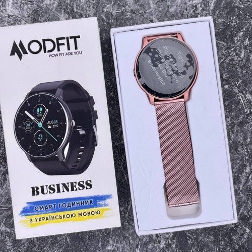 Смарт-годинник Modfit Business (Pink) + металевий ремінець 1077-0226 фото