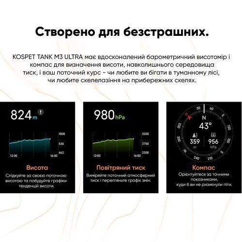 Смарт часы Kospet TANK M3 ULTRA (Silver) 1077-0292 фото