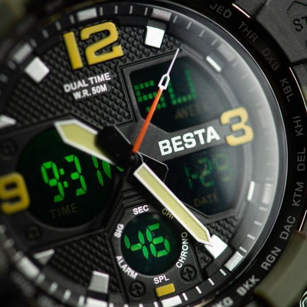 Годинник тактичний  Besta Life Pro (Khaki) з компасом 1529 фото