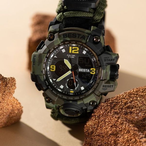 Годинник тактичний  Besta Life Pro (Khaki) з компасом 1529 фото