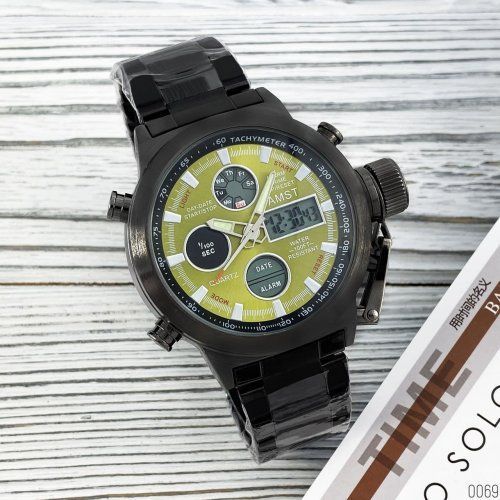 Часы AMST 3003M (Black-Green) 1094-0069 фото